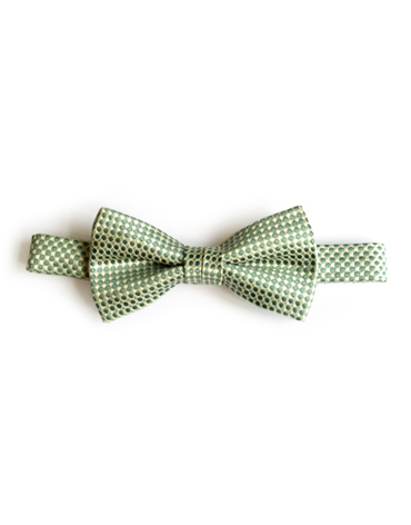 dotted green bow