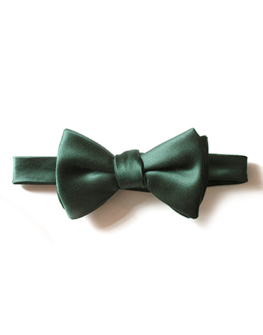 self-tie green silk