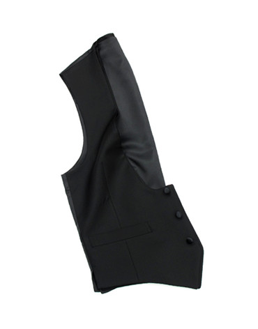 black low cut vest