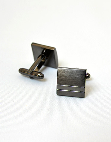 Dark Silver Square Cufflinks