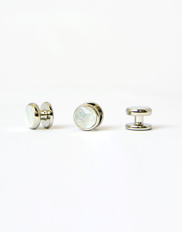 Silver Pearl Studs 3pcs