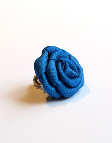 blue boutonniere