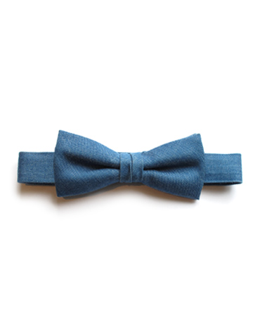 blue denim bow