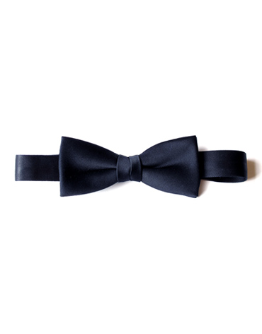 satin navy silk bow