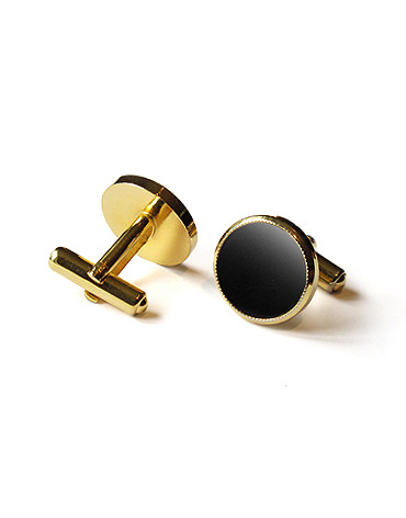 Gold Onyx Cufflinks