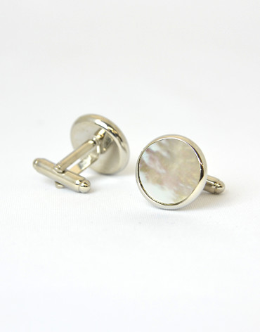 Silver Pearl Cufflinks