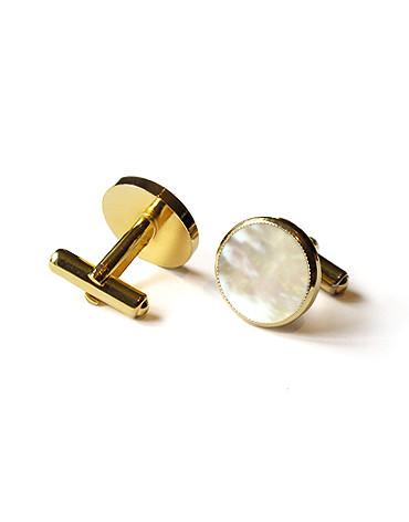 Gold Pearl Cufflinks