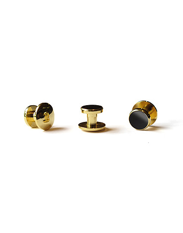 Gold Onyx Studs 3pcs