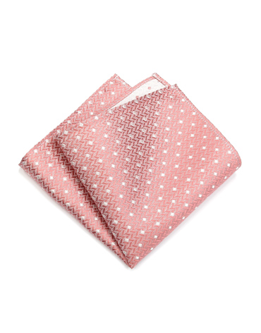 herringbone pink dot