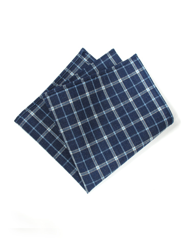 cotton navy check