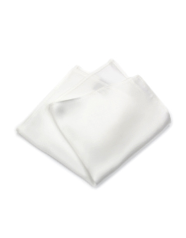 white silk pocket sq.
