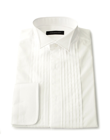 Pleated Wing Collar Shirt