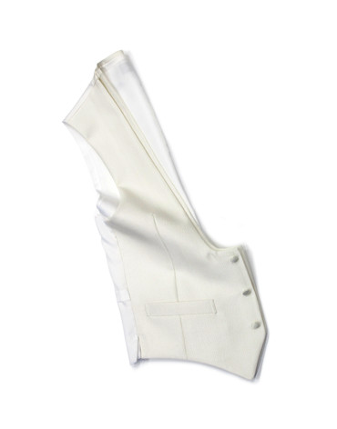 white low cut vest