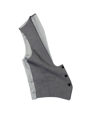 gray low cut vest